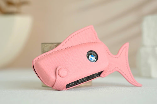 BMW Car Key Case - Epsom Calf Leather Shark Design
