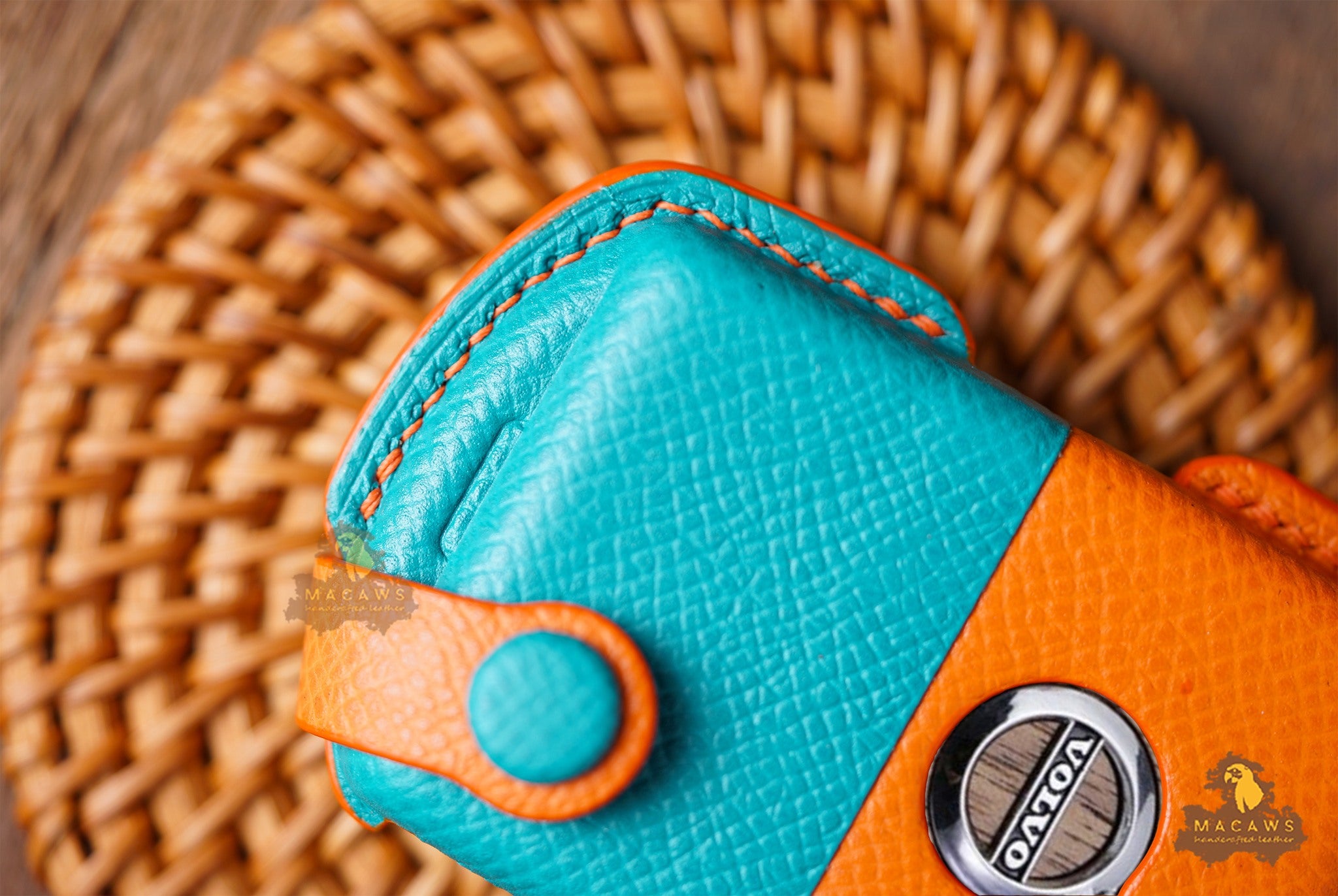 Volvo Car Key Case - Premium Calfskin Leather