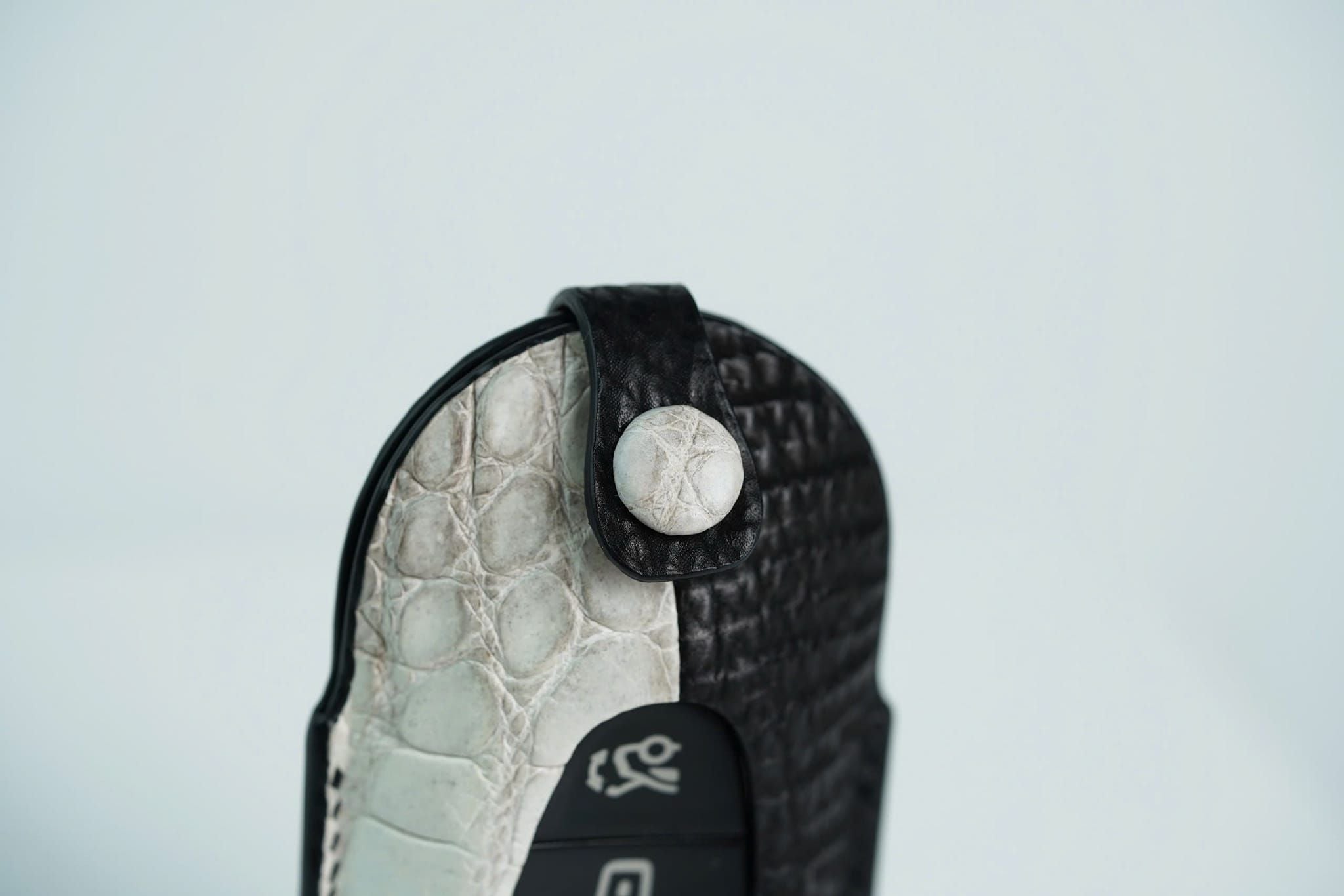 Mercedes Car Key Case - Black Shark Skin & Himalaya Leather