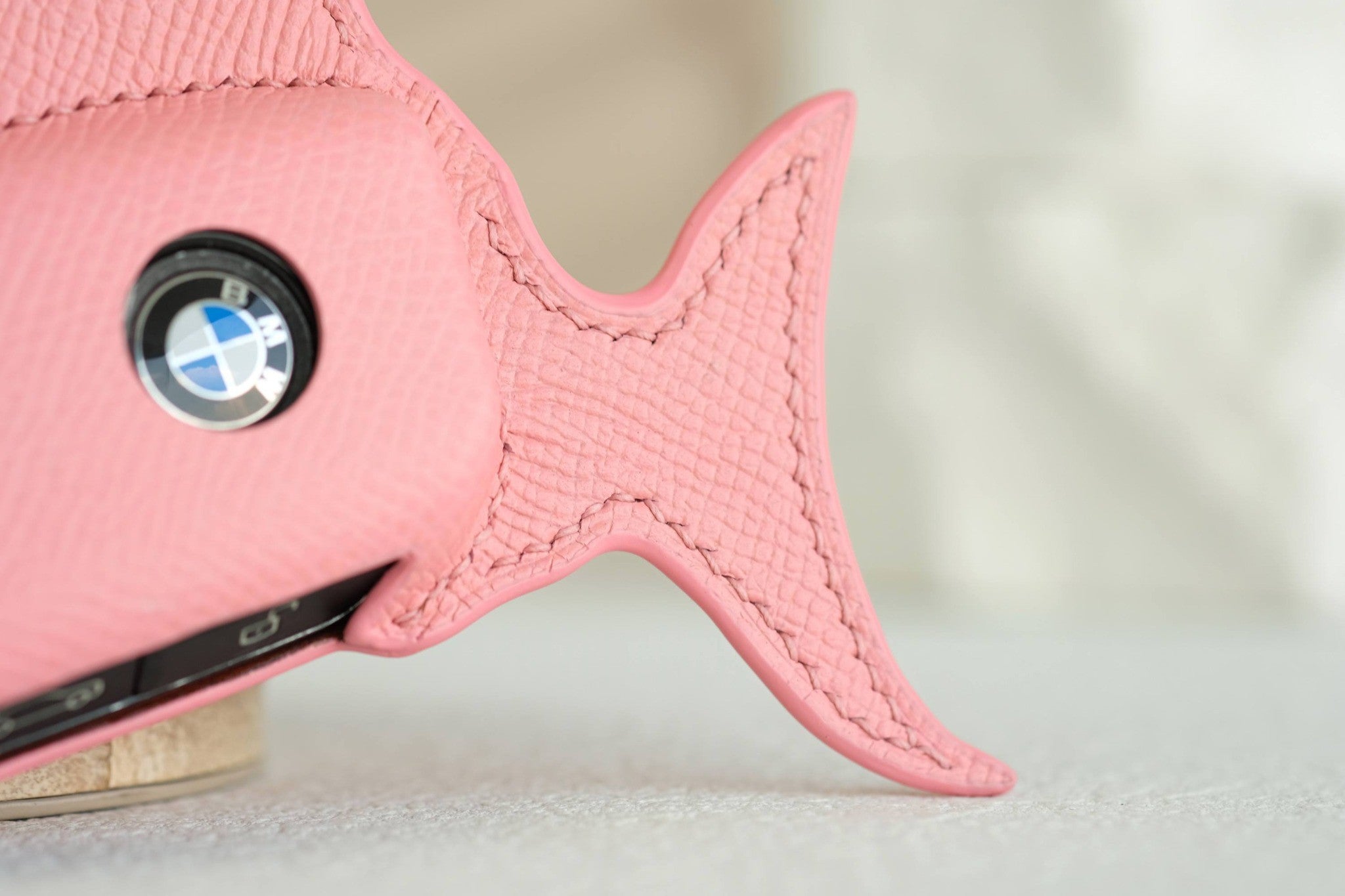 BMW Car Key Case - Epsom Calf Leather Shark Design