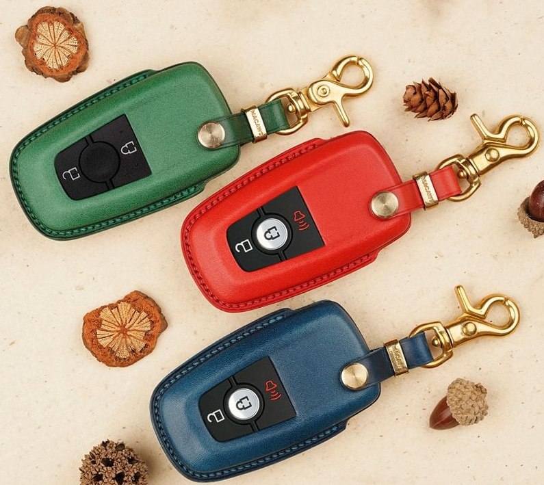 Ford Car Key Case - Italian Buttero Cowhide Leather