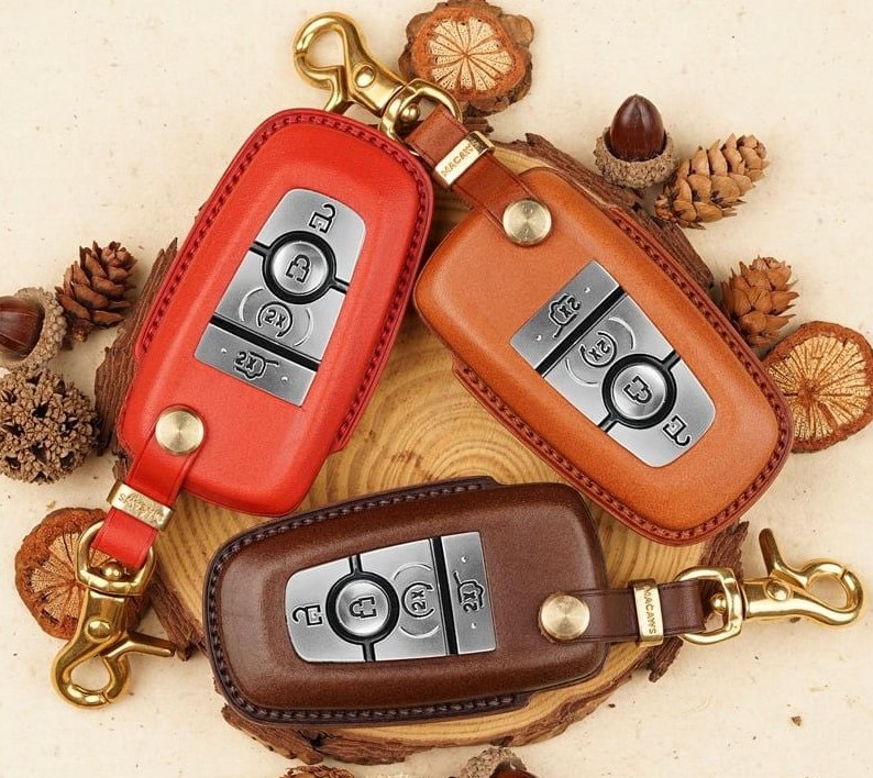 Ford Car Key Case - Italian Buttero Cowhide Leather