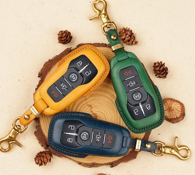 Ford Car Key Case - Italian Buttero Cowhide Leather