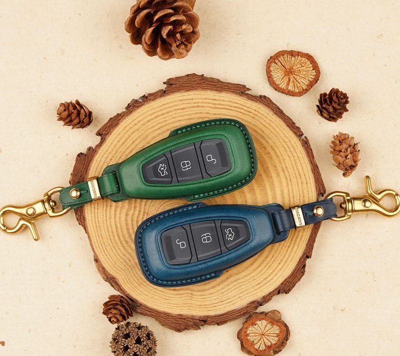 Ford Car Key Case - Italian Buttero Cowhide Leather