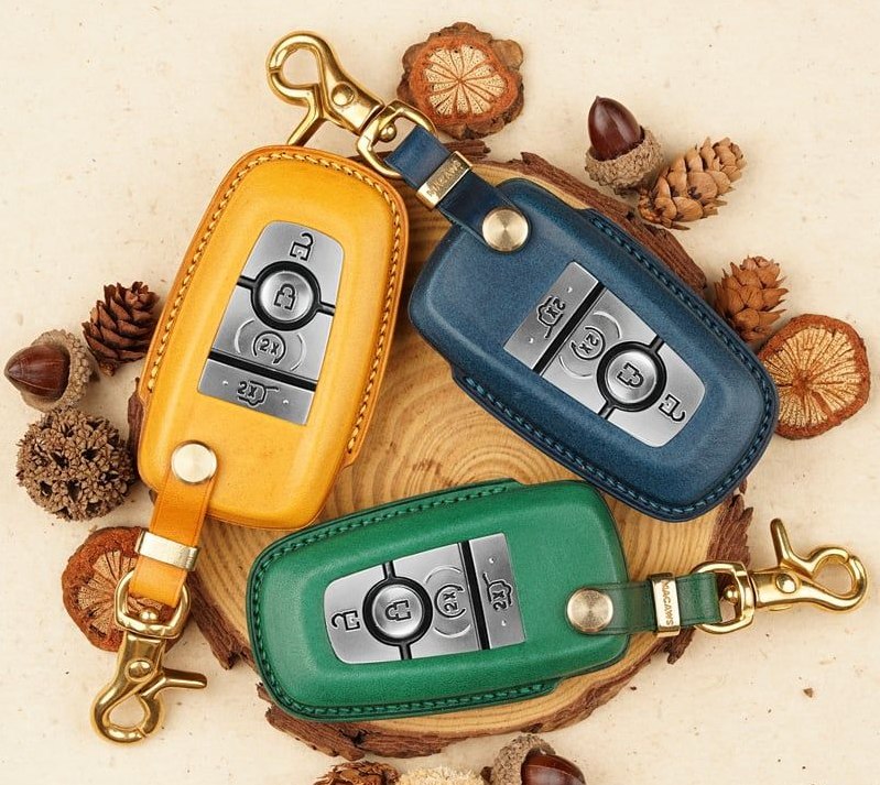 Ford Car Key Case - Italian Buttero Cowhide Leather